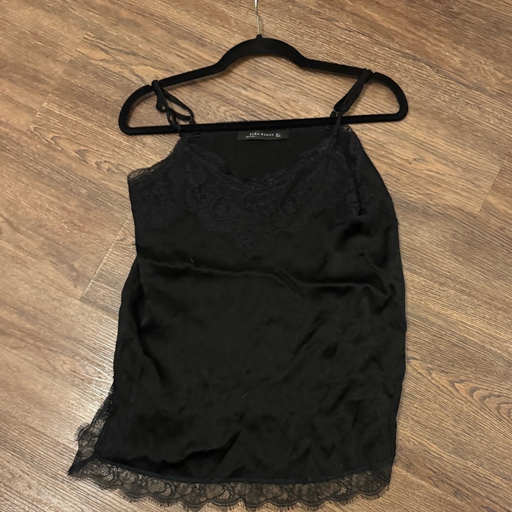 Zara Black Lace Cami Top